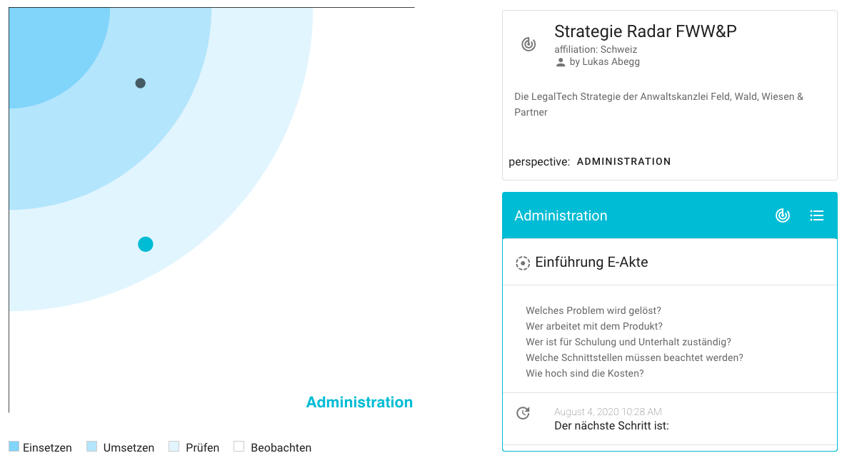 Ein Projekt im Radar